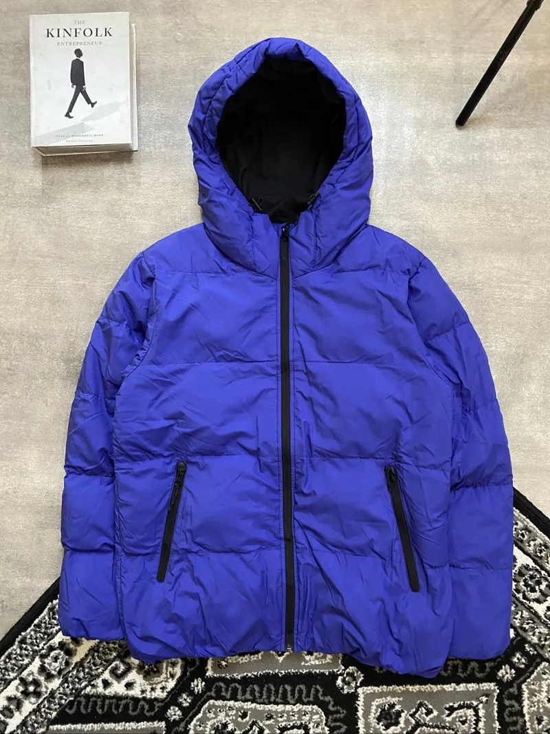 GU Warm Padded Jacket Blue Full Zipper Hooded photo 1