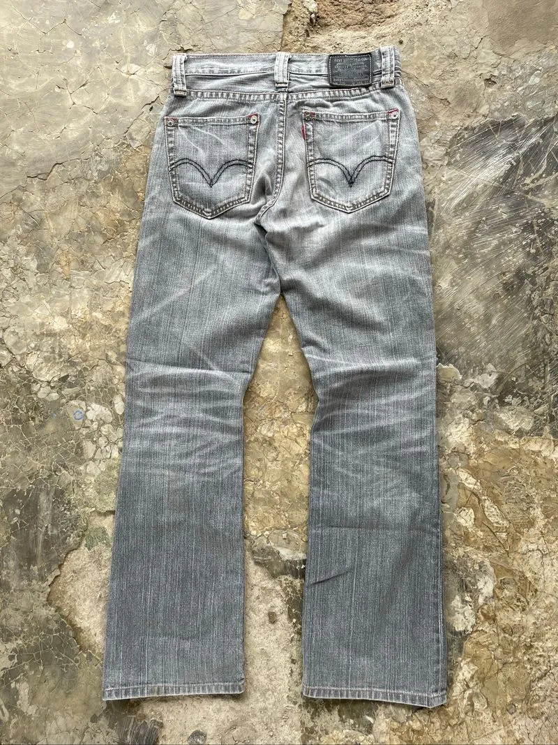 Levis 708 bootcut flare jeans cutbray gothic y2k grunge photo 1
