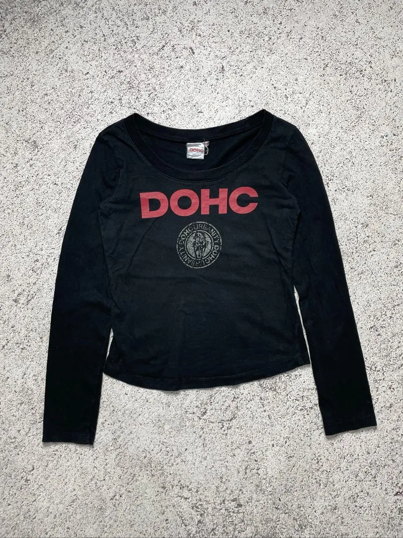 Long sleeve y2k dohc gothic emo punk lgb baby tee photo 1