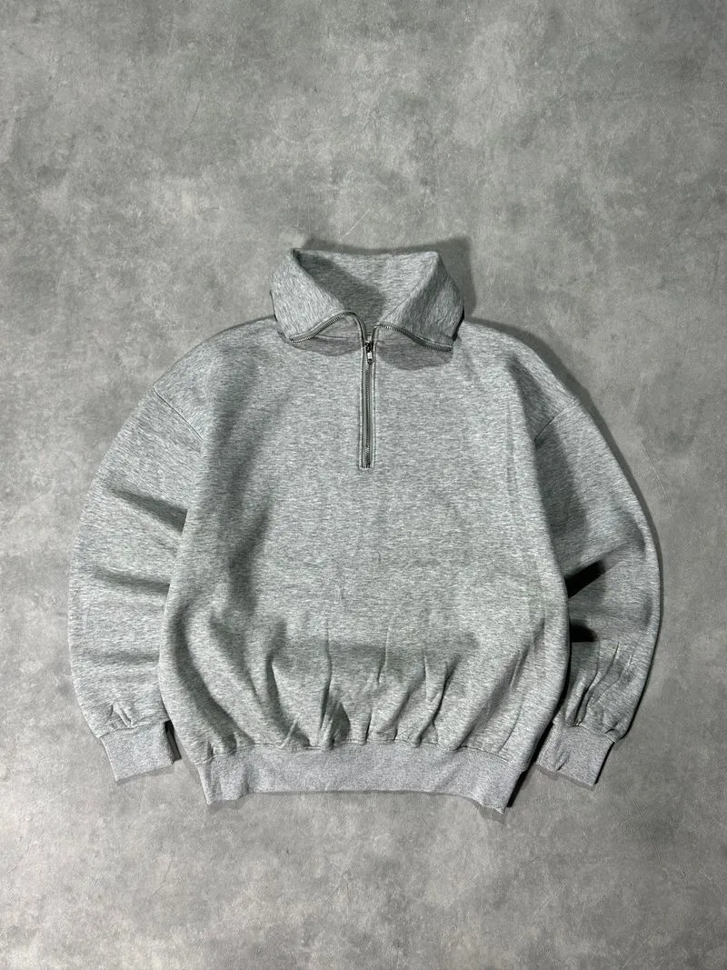 unbrand halfzip blank grey photo 1