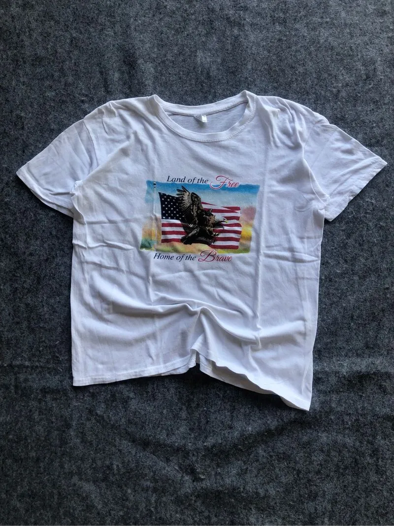 land of free home of the brave USA tshirt photo 1