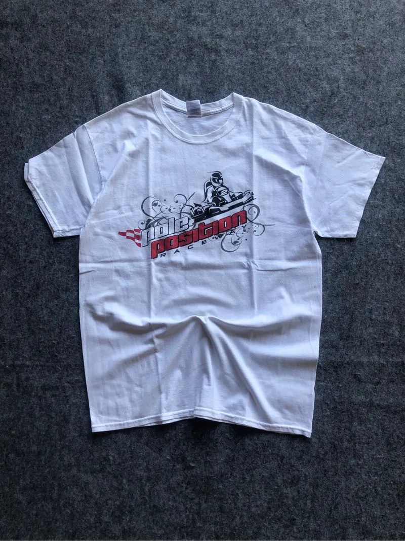 pile position race way white Tshirt photo 1