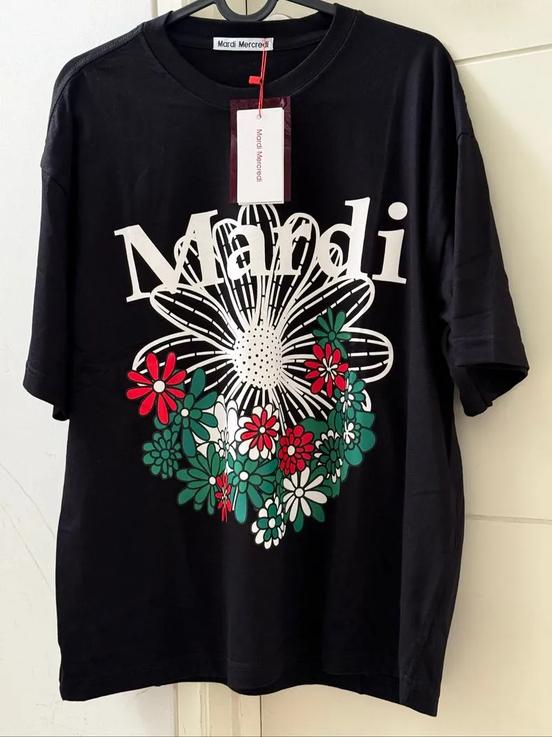 Kaos MARDI Flower Garden Black Oversize (model terbaru) CHN photo 1