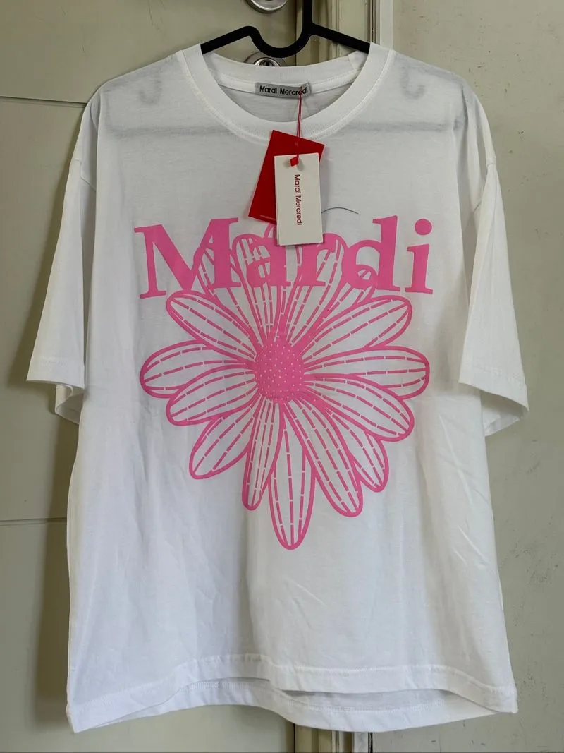 Kaos MARDI Flower White Oversize (best seller) CHN photo 1