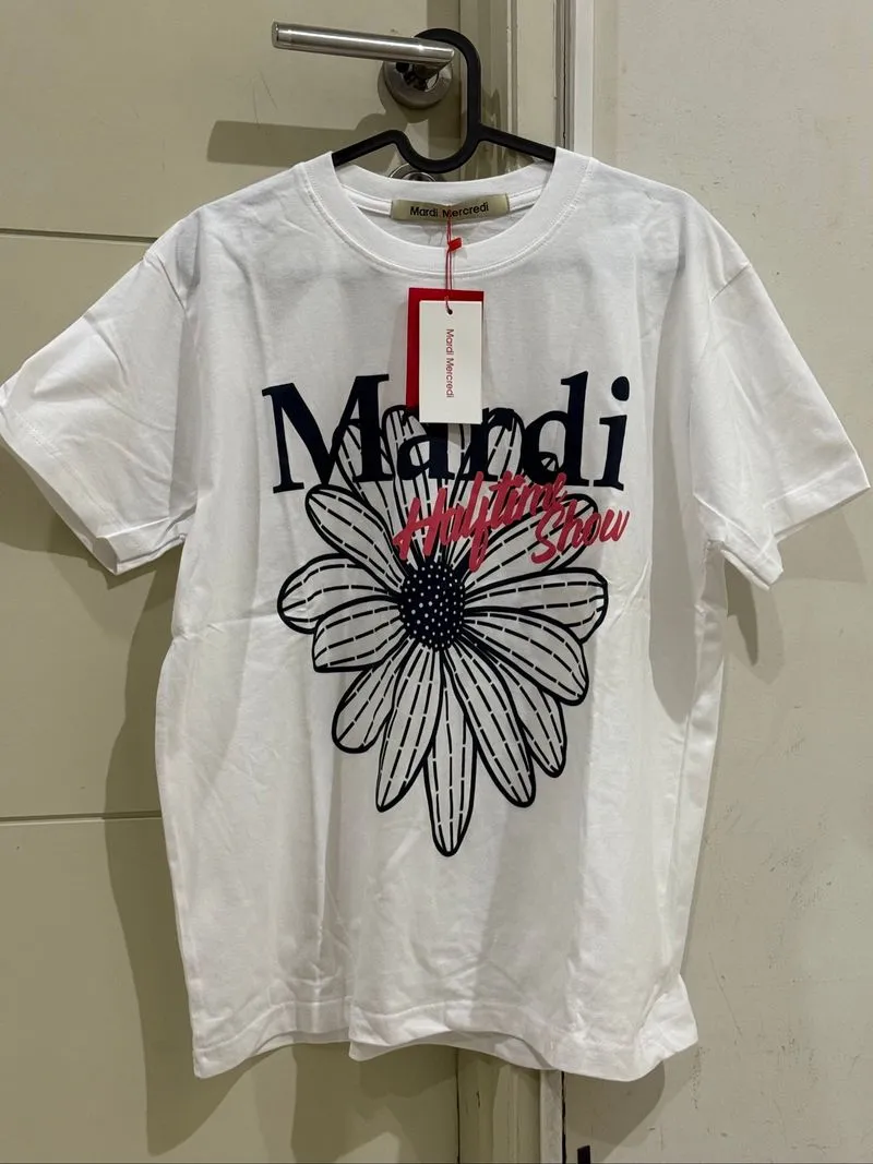 Kaos MARDI Flower White Oversize CHN photo 1