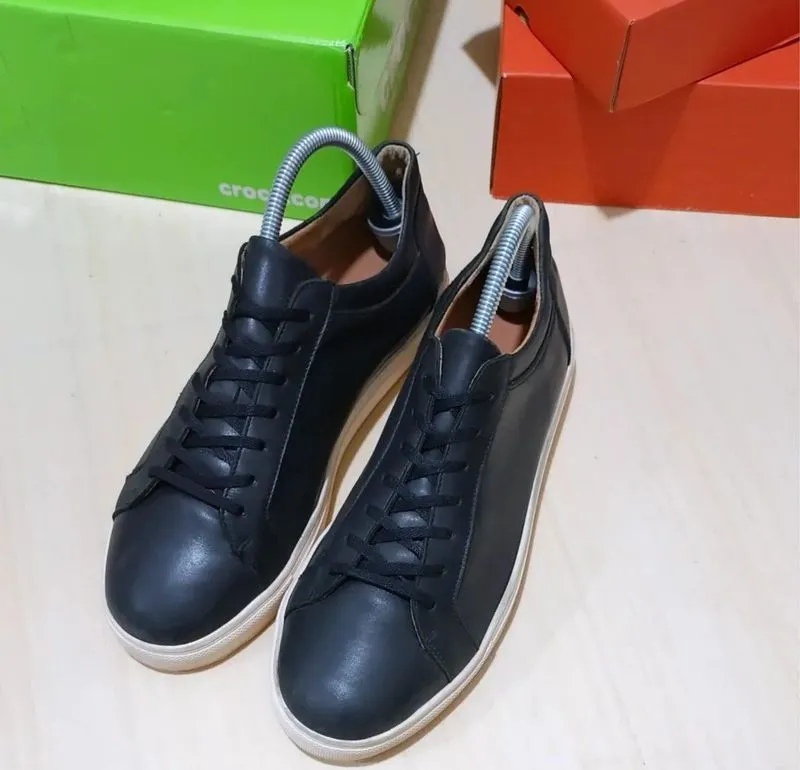 Selected Homme Leather Lace Up Sneakers  photo 1