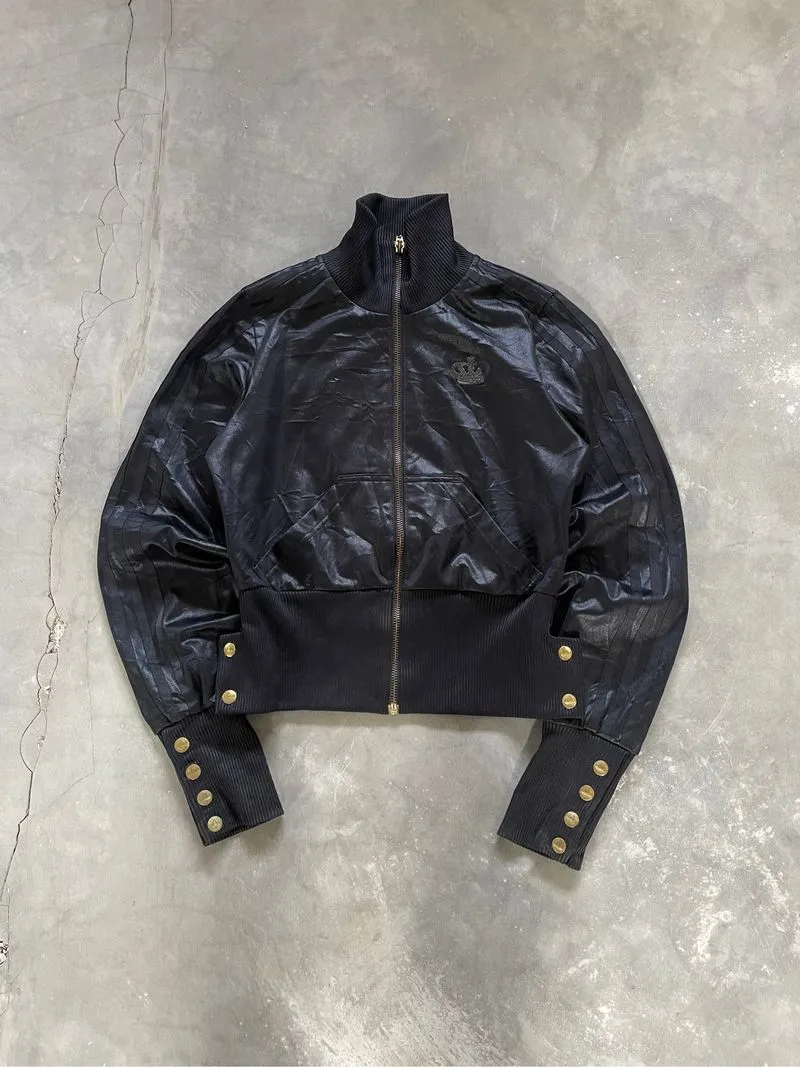 Y2k Tracktop Adidas X Respect Me Jacket Big Logo Black  photo 1