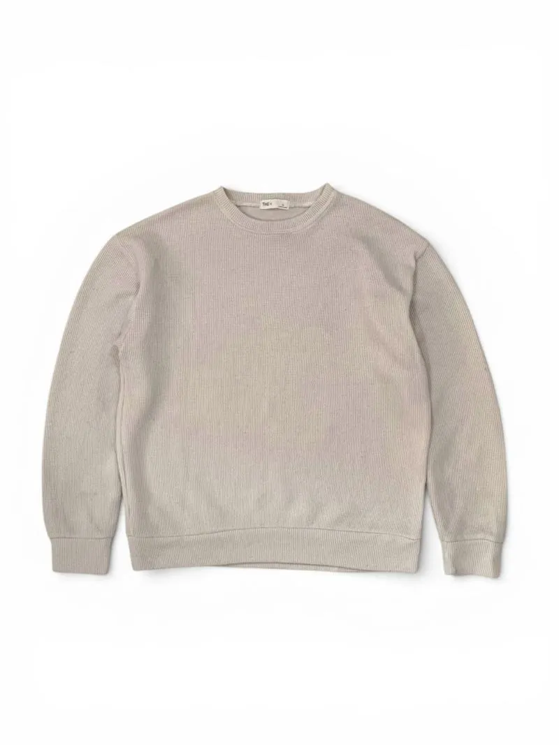 The White Waffle Knit Sweatshirt photo 1