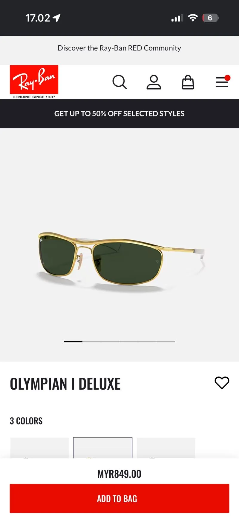RayBan Sunglasses rb3119 olympian  photo 1