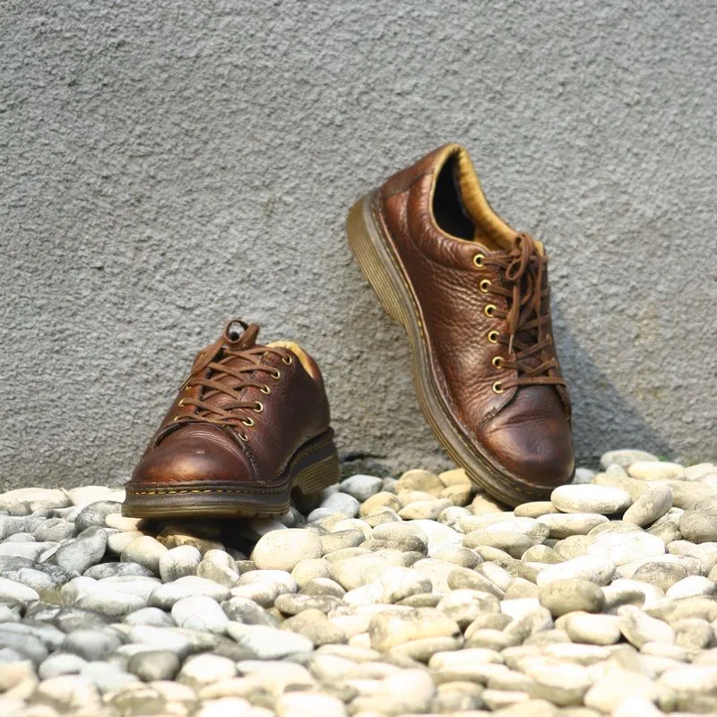 DR. MARTENS Healy Brown Pebble Leather Boots | EUR 45 | Brow photo 1