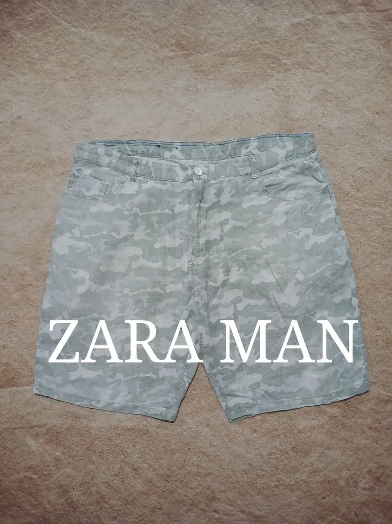 Zara man short pan linen second thrift photo 1