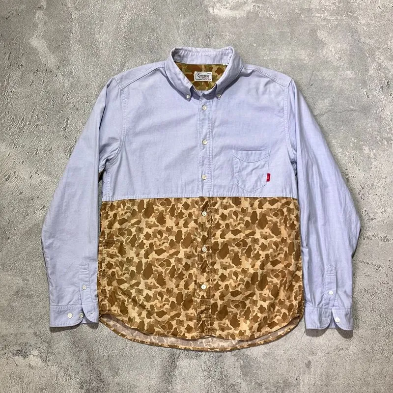 Covernat oxford split duck hunter camo button-down shirt photo 1