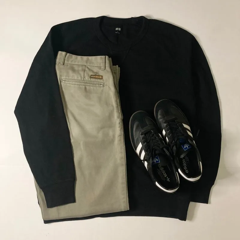 Uniqlo Casual Sweatshirt Pria black photo 1