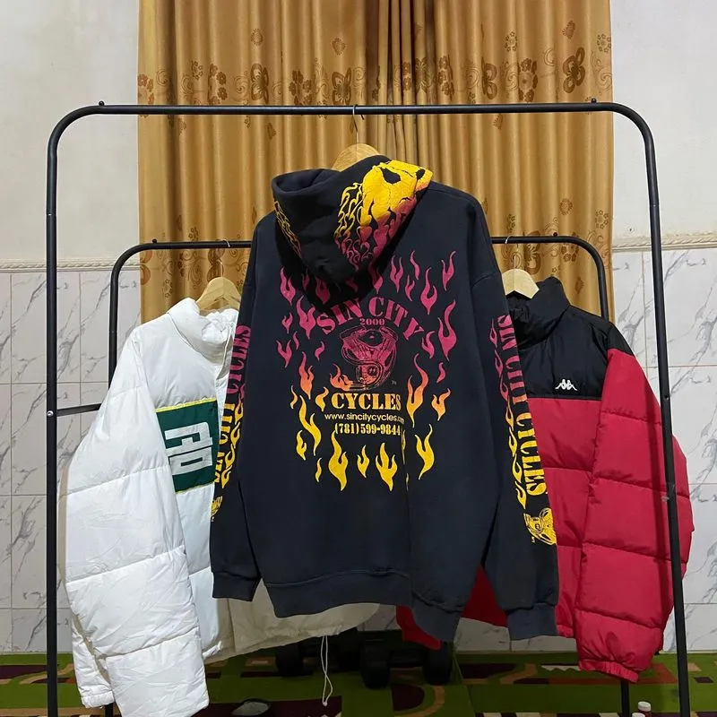 Hoodie vintage lee cycles 90s photo 1