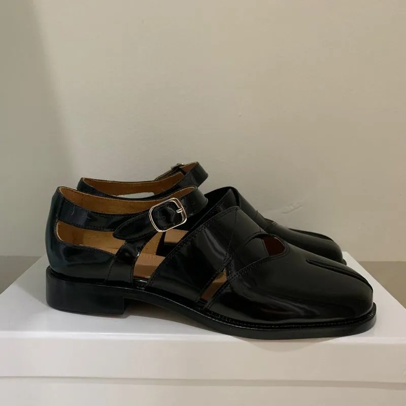 Maison Margiela Tabi Sandals Leather Black photo 1