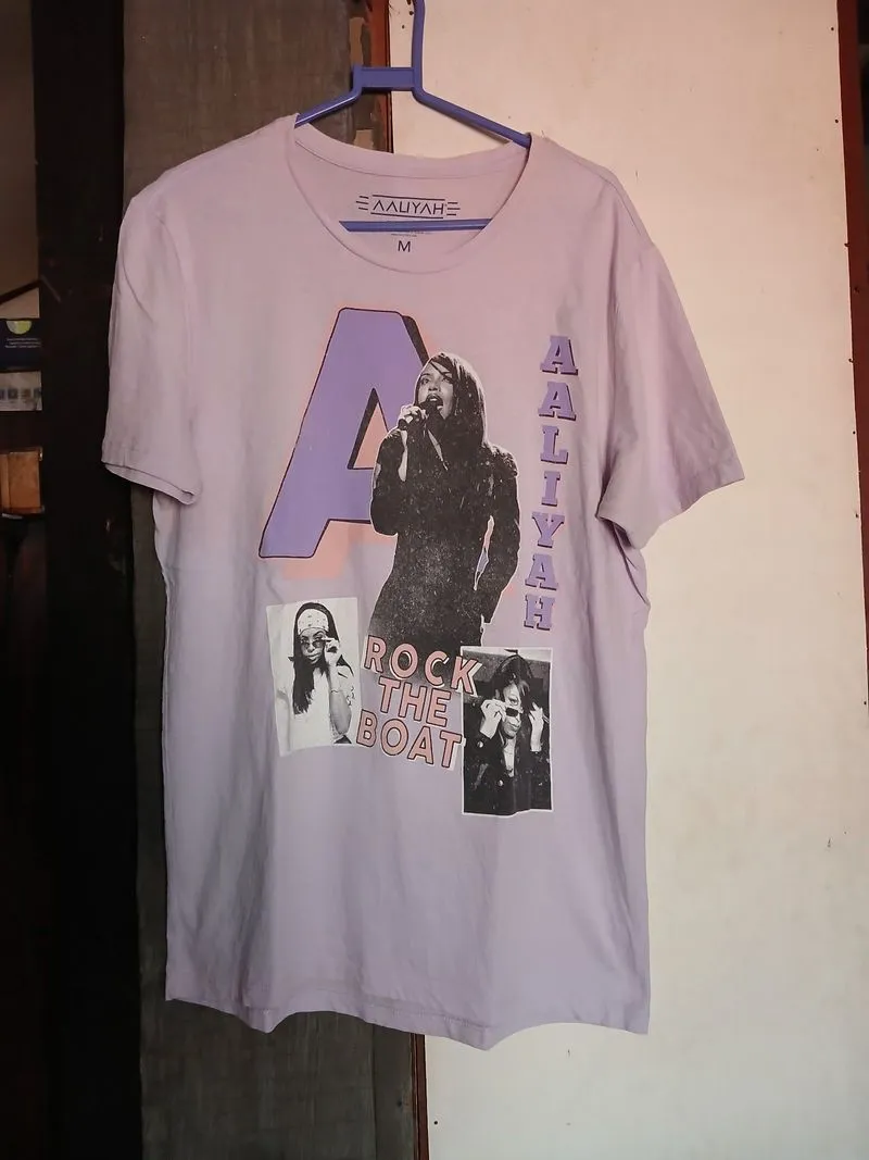 Kaos musik singer R&B hip hop AALIYAH size M photo 1