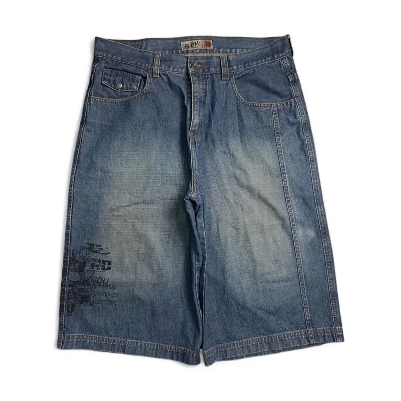 FUBU Streetwear Y2K Short Pria gray blue photo 1