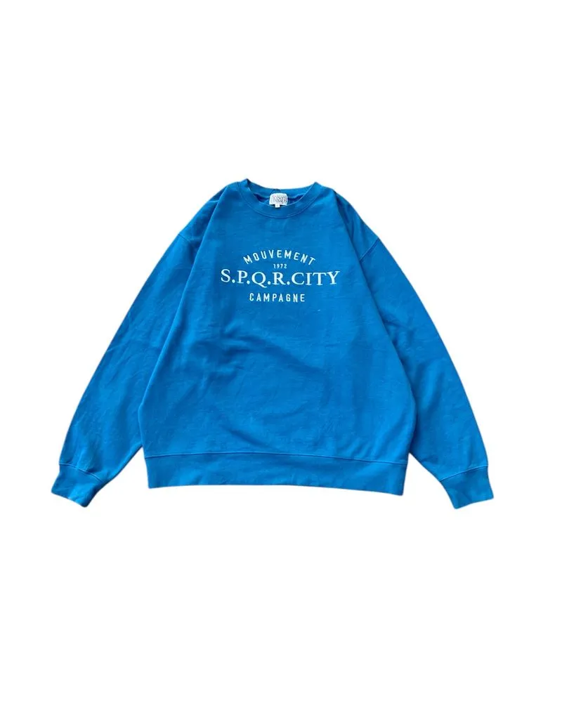 Marithè Fràncois Girbaud Streetwear Casual Sweatshirt Pria blue photo 1