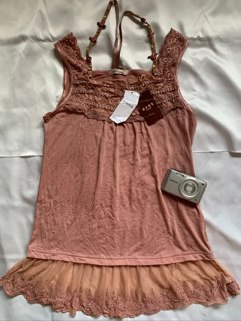 fairy morikei brown cami top by axes femme photo 1