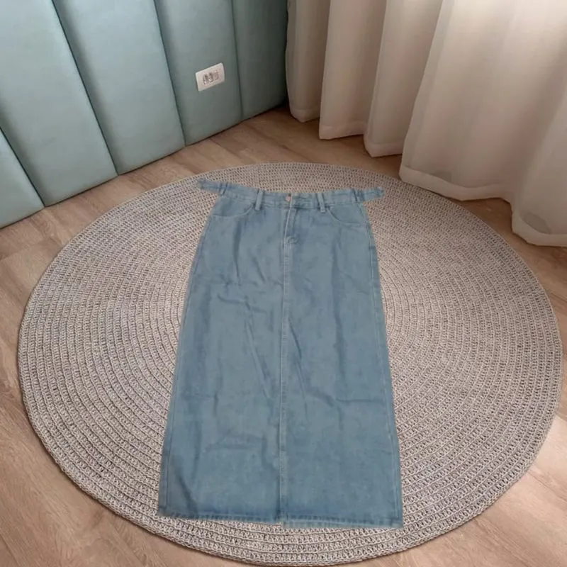 Rok jeans panjang belahan photo 1