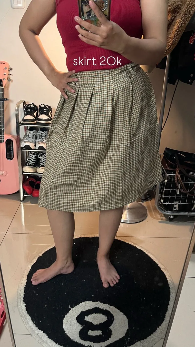 skirt rok kotak-kotak rok tartan photo 1