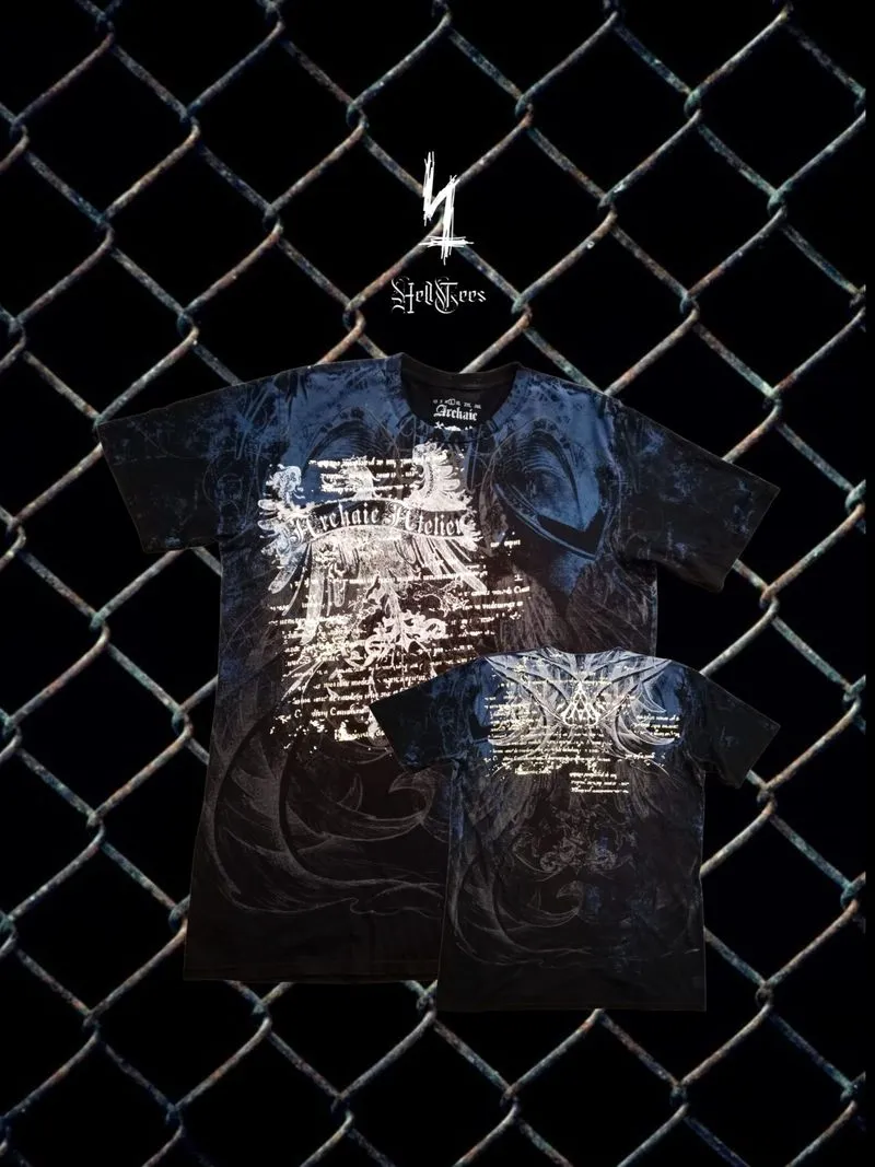 ⚜️ Y2K ARCHAIC AOP Grunge Graphic Tee photo 1