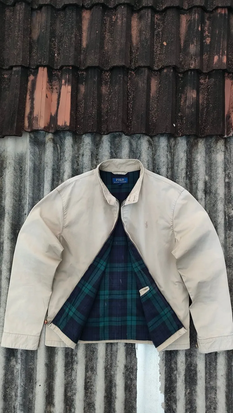 vintage work jacket ralph jacket with sun fade photo 1