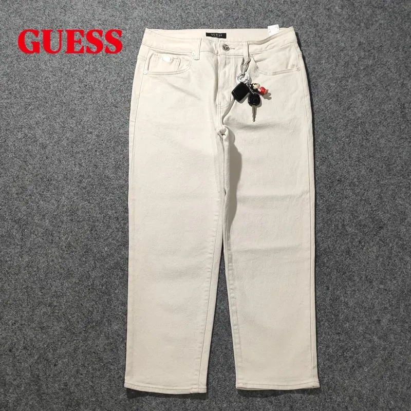 Celana jeans guess broken white photo 1