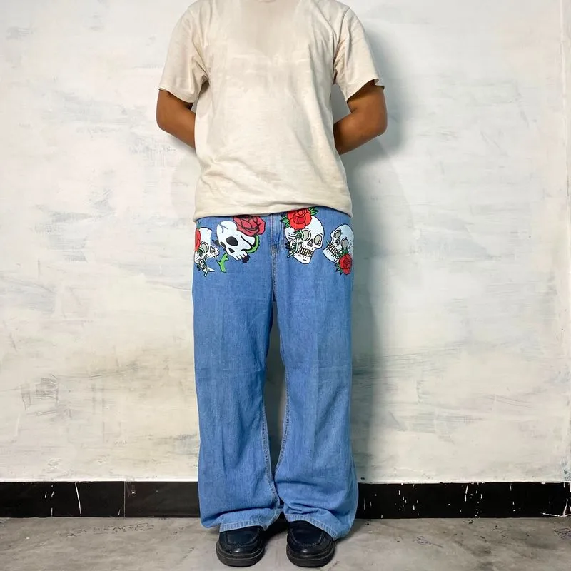 y2k sweat jeans skull mtf photo 1