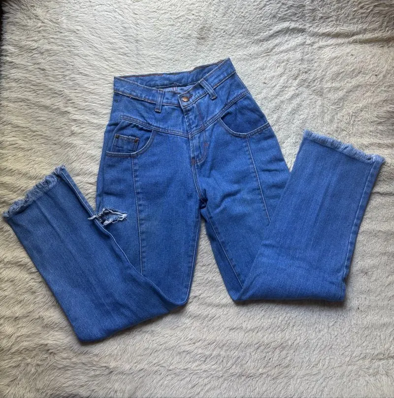 straight pants jeans blue photo 1