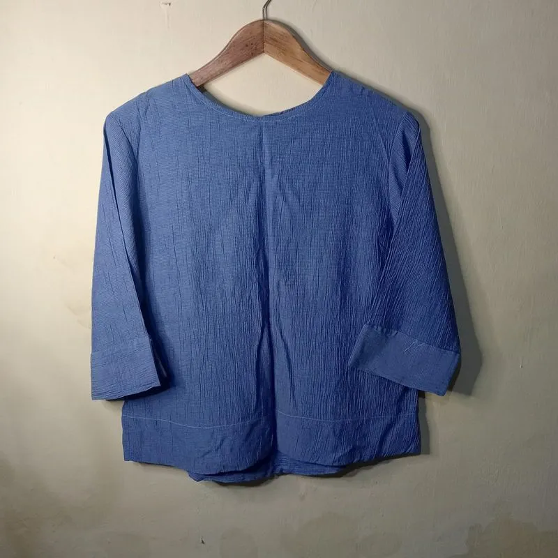 [PRELOVED] BLOUSE BIRU PN photo 1