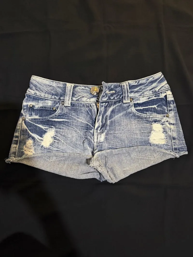 Y2K Distressed Denim Hot Shorts photo 1