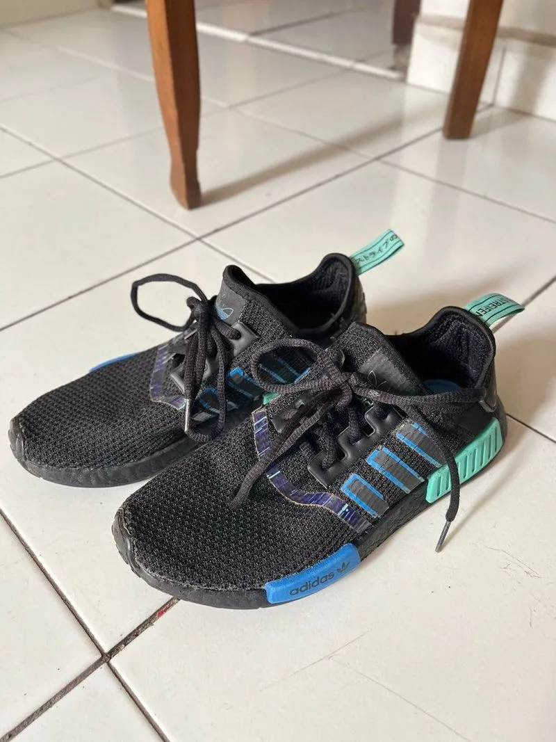 Adidas NMD Black with Blue & Teal Japan photo 1