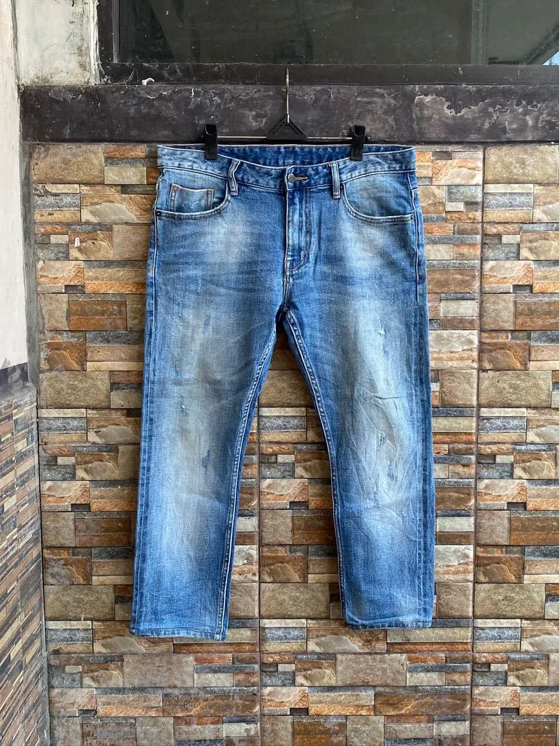 [Termurah] PRADA Selvedge Denim Wash Distressed Jeans photo 1