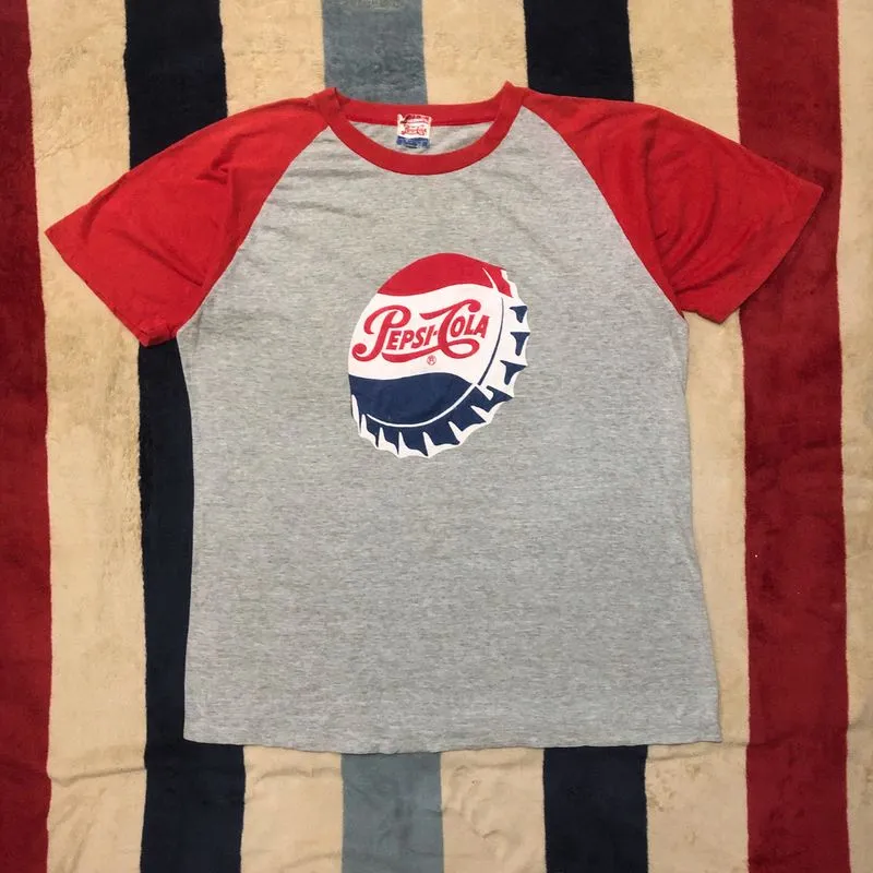 Vintage 90s Pepsi-Cola Single Stitch Raglan T-Shirt photo 1