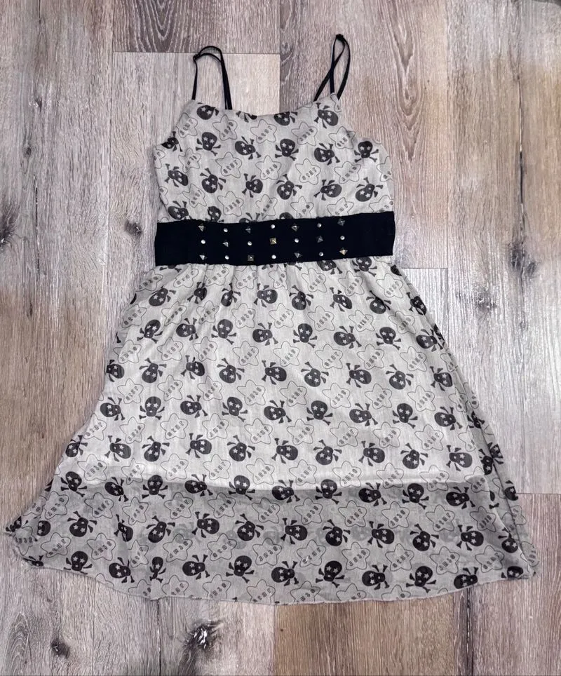 ♡✧ Gothic Skull & Star Studded Dress  photo 1