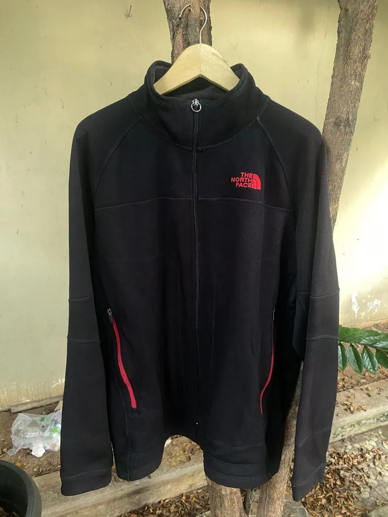 The North Face Casual Sportswear Track jacket Pria black red photo 1