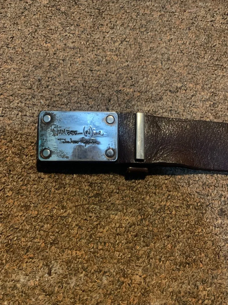 Number (N)ine Chrome Brown Leather Belt photo 1