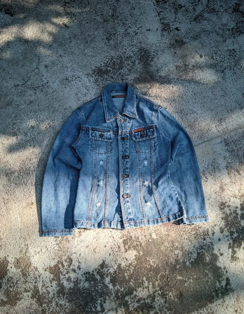 JACKET DENIM BLUE WASHED photo 1