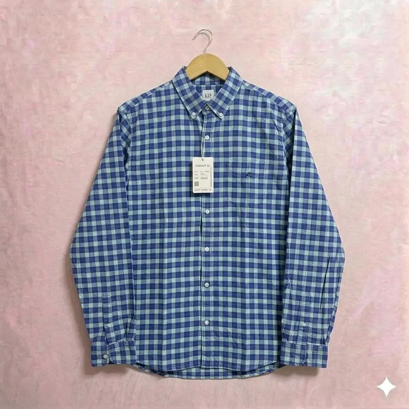 GAP Original Plaid Pocket Casual Shirt L/S photo 1