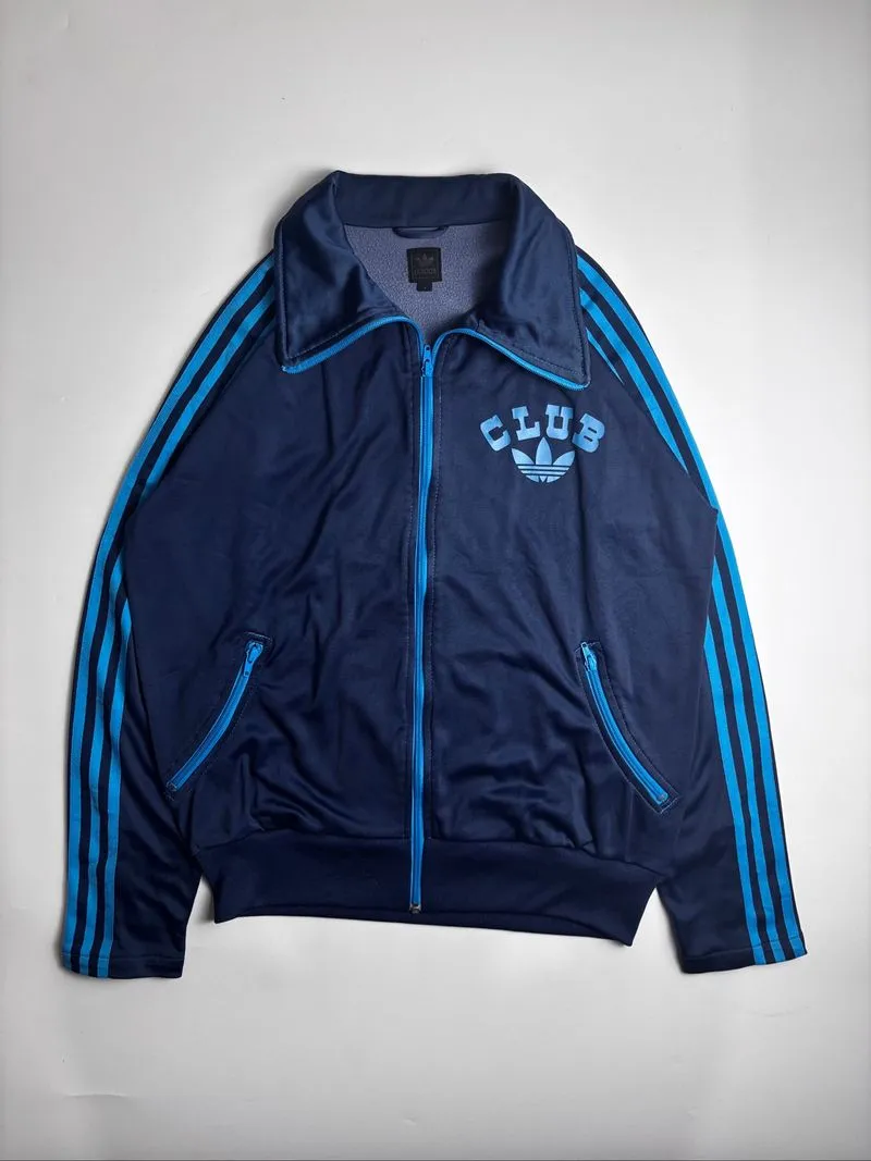 Tracktop Vintage Retro Adidas Club Trefoil Blue photo 1