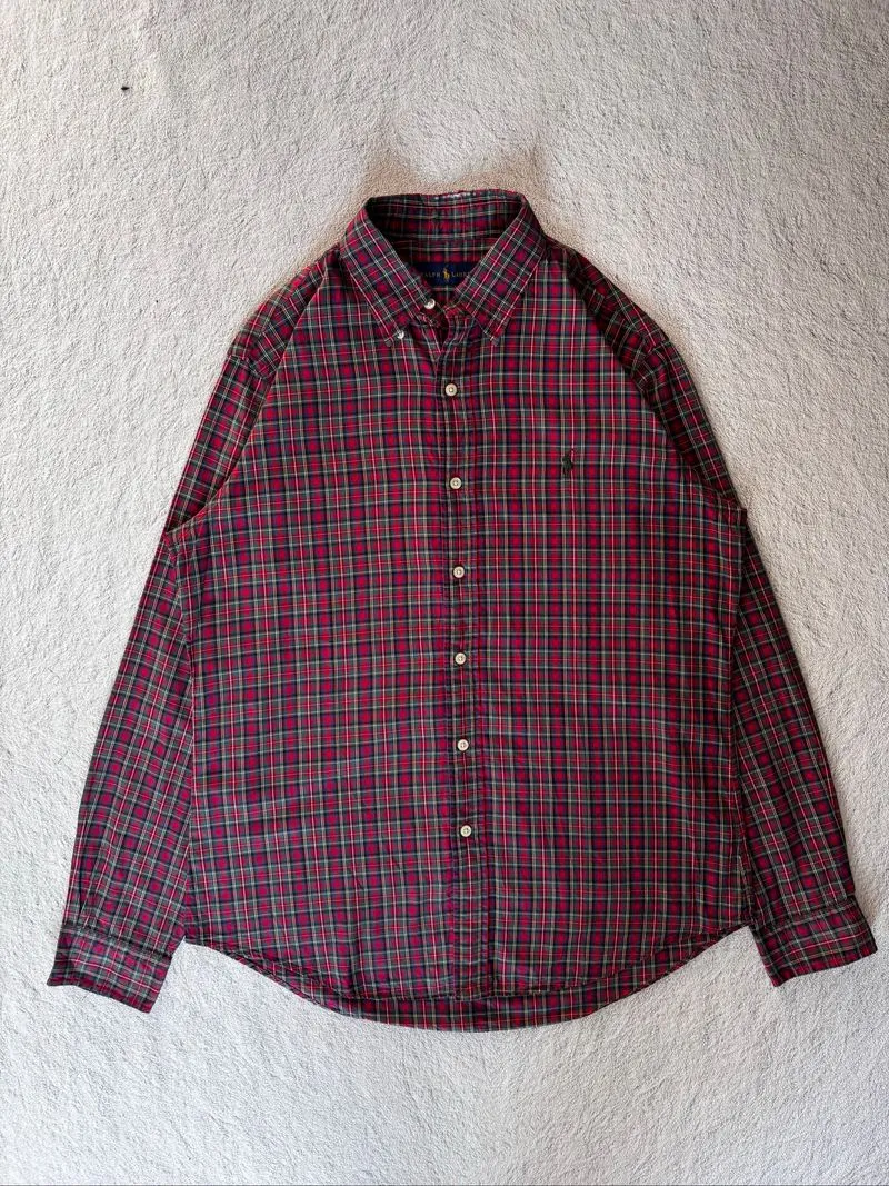 Shirt Ralph Lauren Button Front Plaid Red  photo 1