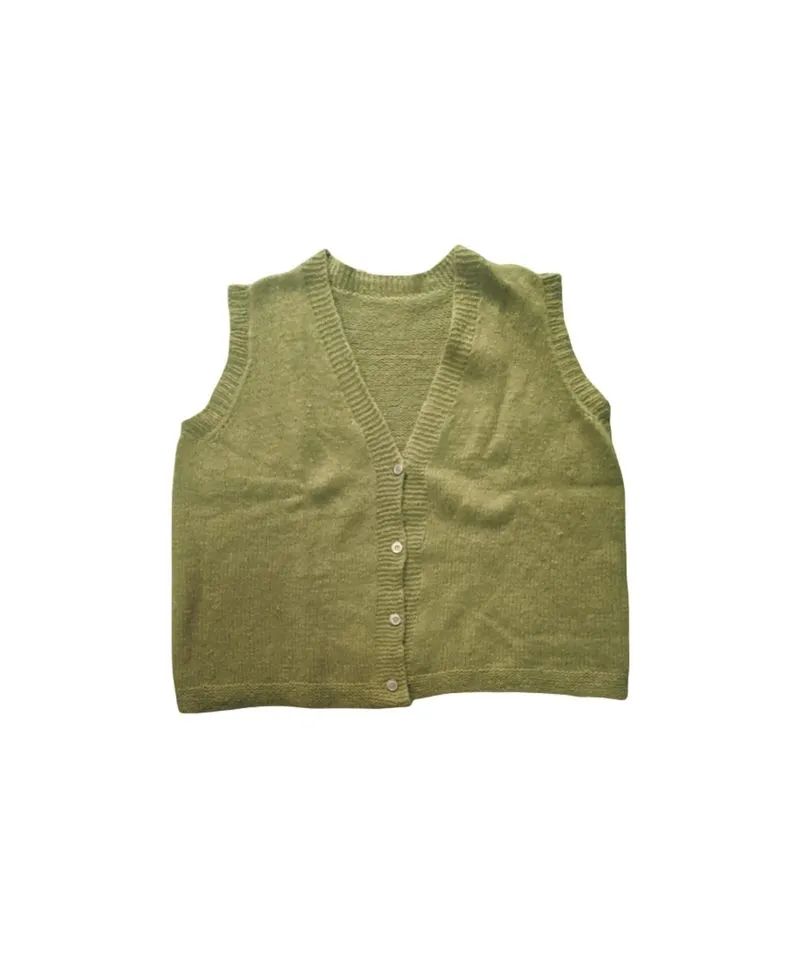 Olive Knit Vest  photo 1