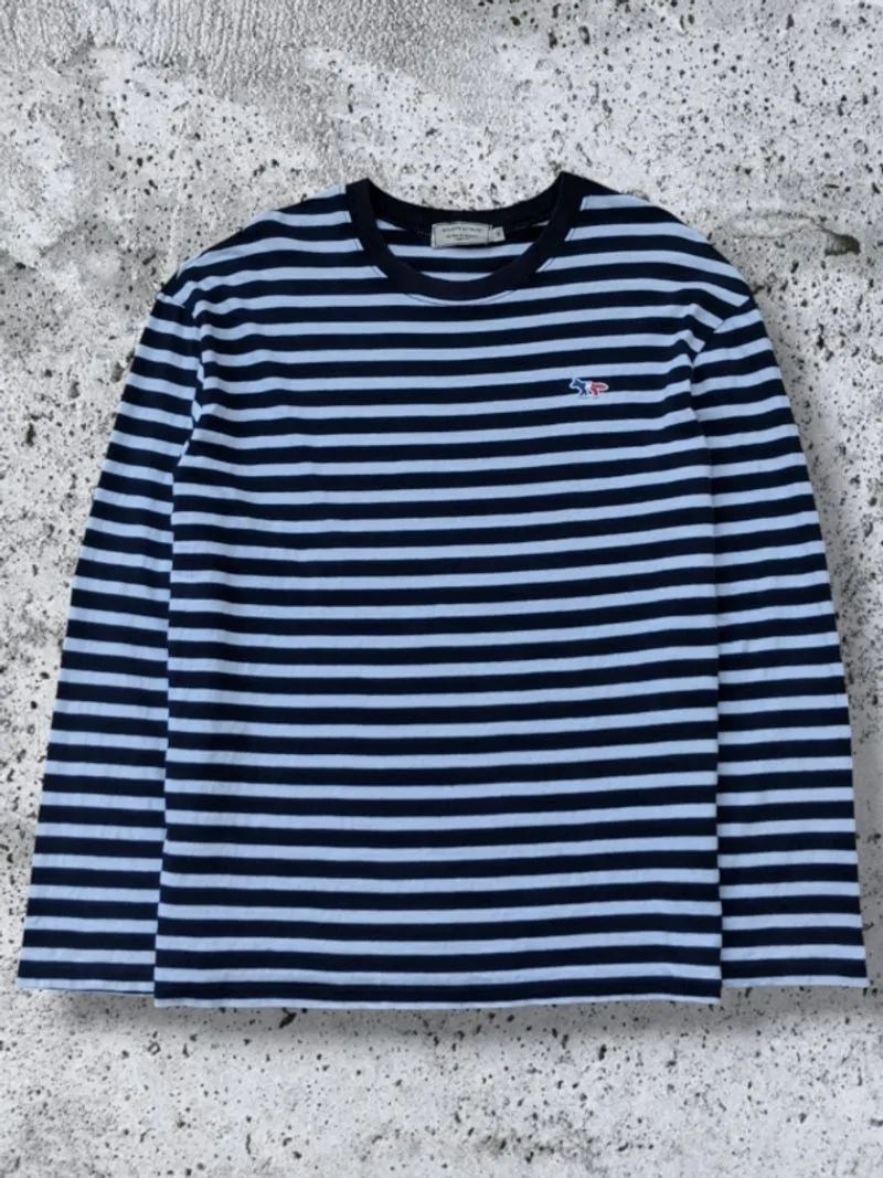 MAISON KITSUNE TRICOLOR FOX LOGO Long sleeve photo 1