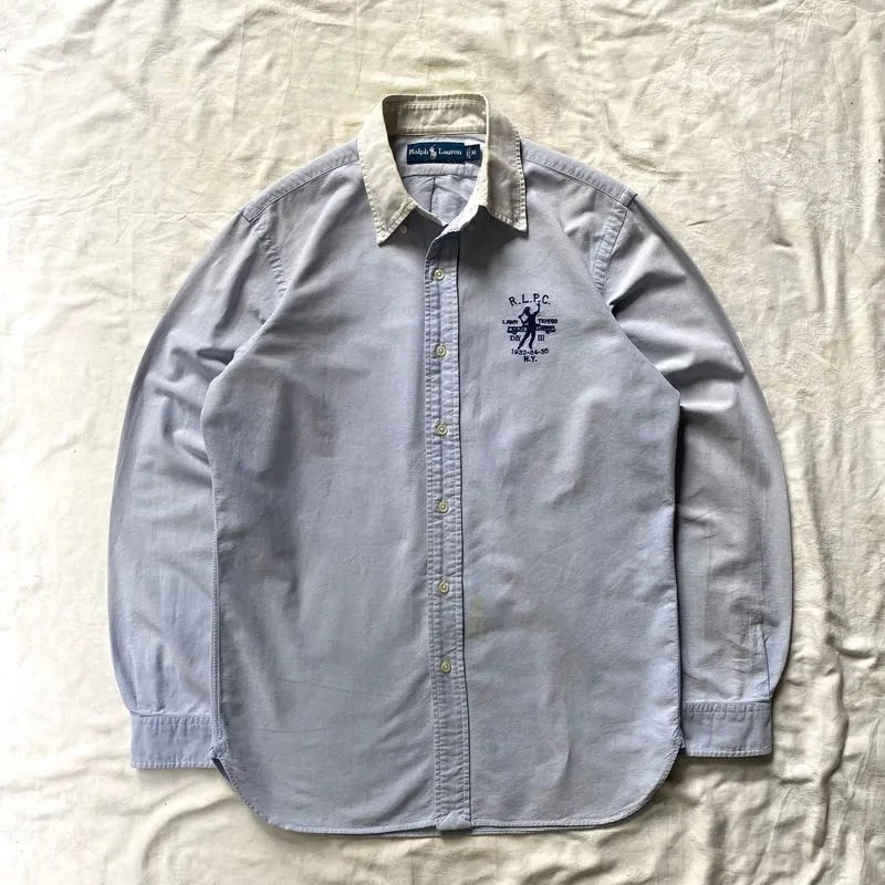 Vintage Ralph Lauren RLPC Oxford Long Sleeve Shirt Soft Blue photo 1