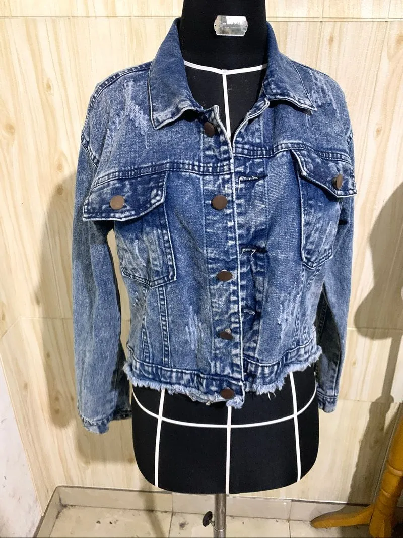 jaket jeans crop/ jaket denim crop photo 1
