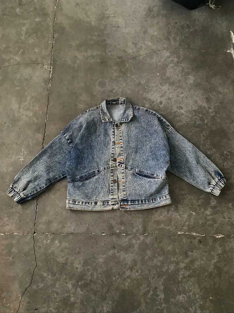 denim jacket blue washed japanese  photo 1