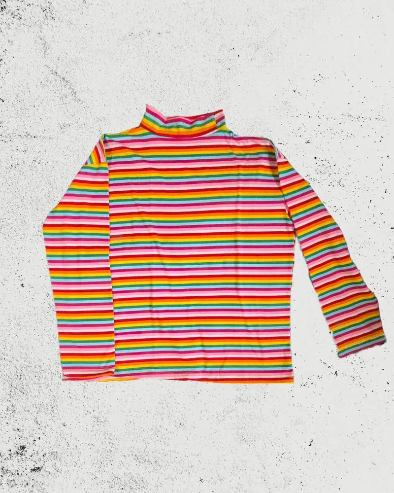 Rainbow High Neck Long Sleeve Top photo 1