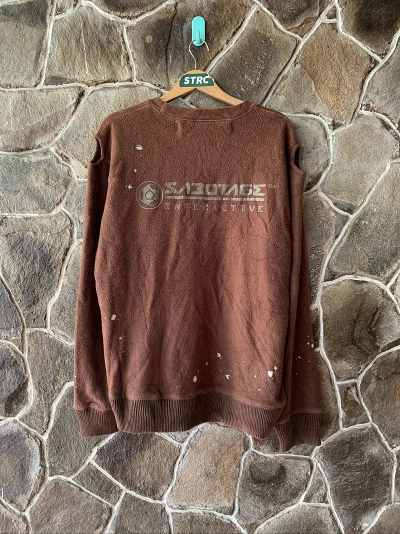 Crewneck Sabotage Distress Brown photo 1