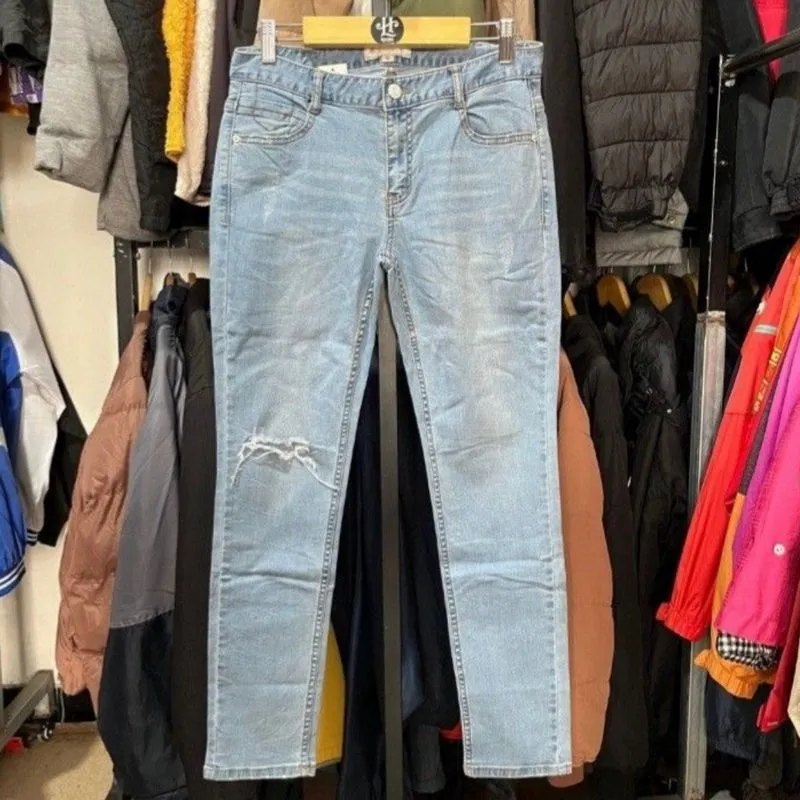 Size 28-29 Thursday Island Jeans Slim Fit Light Blue Distres photo 1